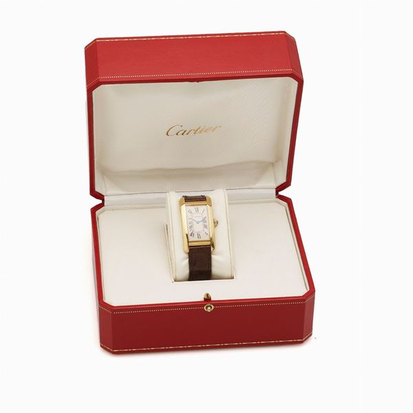 Cartier : Cartier Tank Americaine gold watch   - Auction GIOIELLI, OROLOGI E VINTAGE LUXURY GOODS - Faraone Casa d'Aste