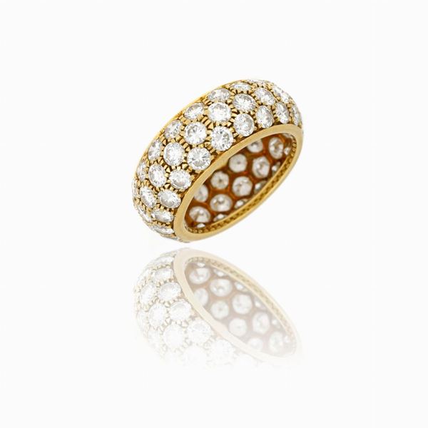 Anello oro diamanti  - Asta GIOIELLI, OROLOGI E LUXURY GOODS - Faraone Casa d'Aste