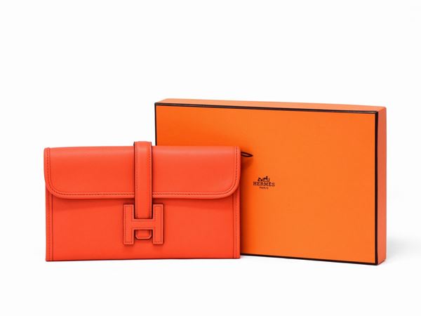 Hermes - Swift Orange Poppy Hermès Jige Duo 