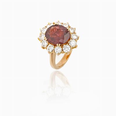 Anello Rubino Diamanti