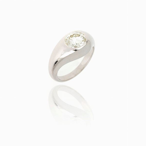 Bulgari : Anello Bulgari diamante    - Asta GIOIELLI, OROLOGI E LUXURY GOODS - Faraone Casa d'Aste