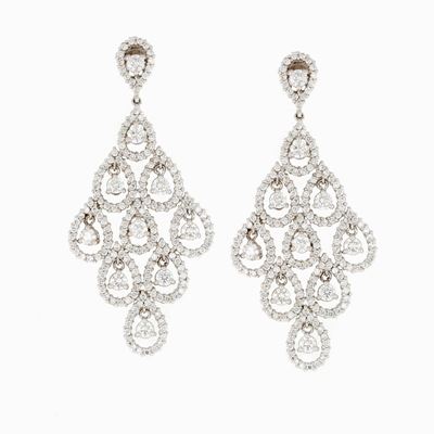 Orecchini in Oro Bianco e Diamanti