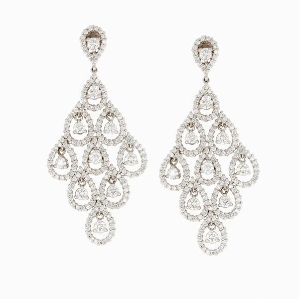 Gold diamond earrings