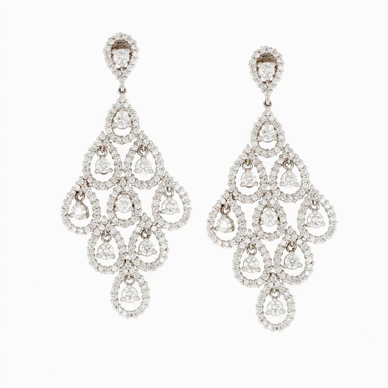 Orecchini in Oro Bianco e Diamanti