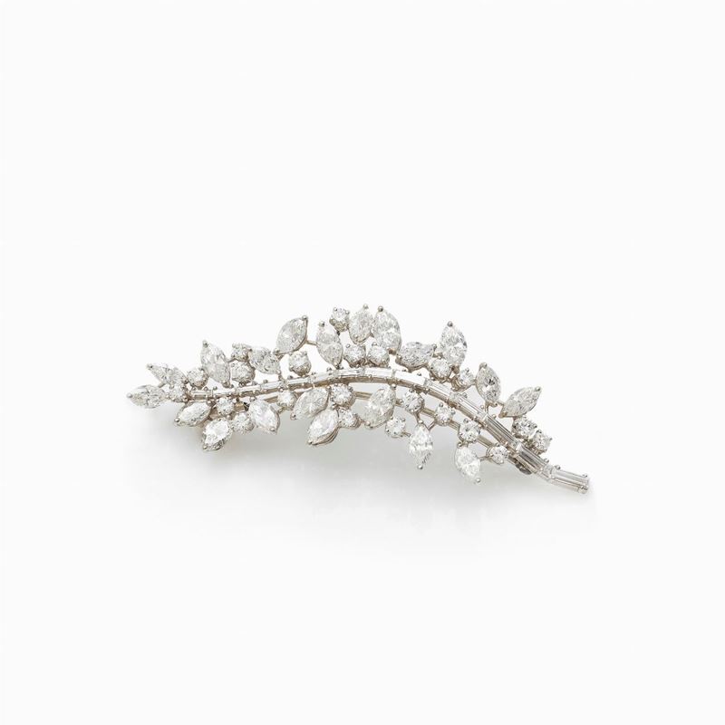 Spilla Faraone Platino Diamanti