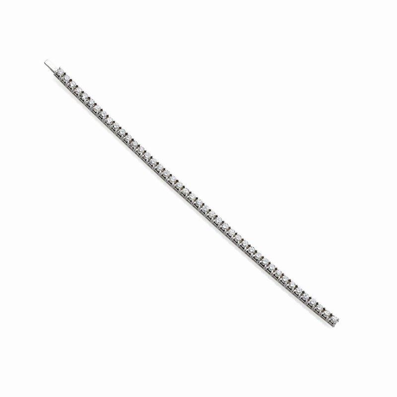 Bracciale Tennis in Oro Bianco