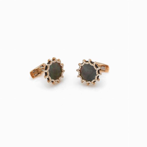 Schreiber : Schreiber mother-of-pearl cufflinks   - Auction GIOIELLI, OROLOGI E VINTAGE LUXURY GOODS - Faraone Casa d'Aste