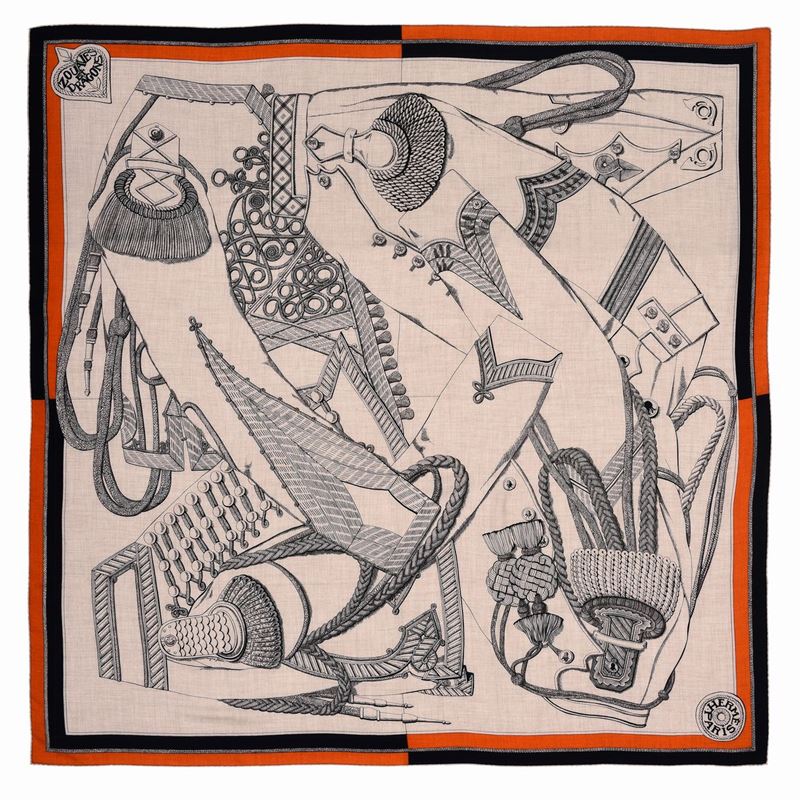 Stola Hermès lana/seta