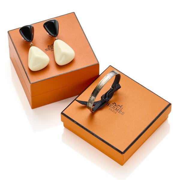 Hermes : Bracciale+orecchini Hermès  - Asta GIOIELLI, OROLOGI E LUXURY GOODS - Faraone Casa d'Aste