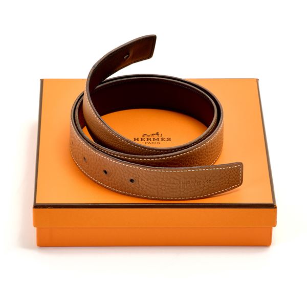 Hermes - Hermès belt rod beige and black