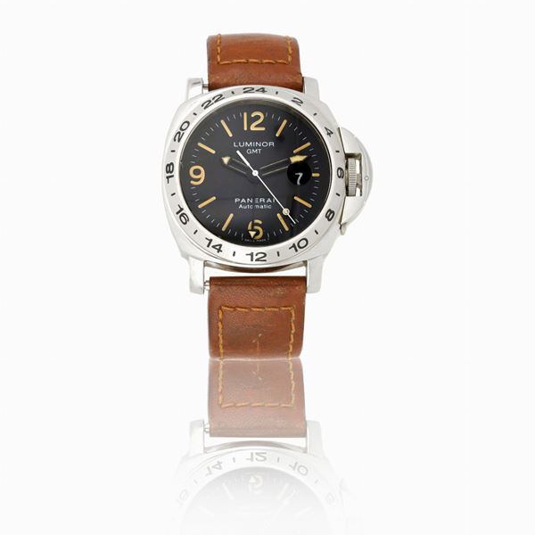 Panerai Luminor GMT steel watch  - Auction GIOIELLI, OROLOGI E VINTAGE LUXURY GOODS - Faraone Casa d'Aste