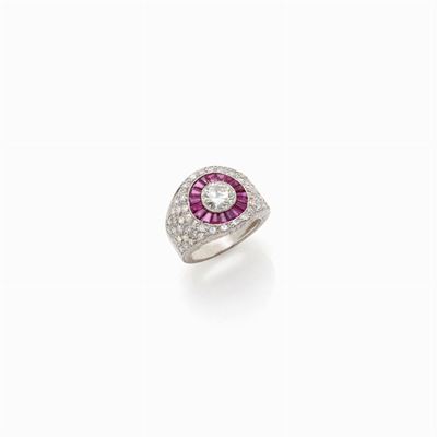 Anello in Platino con Diamante