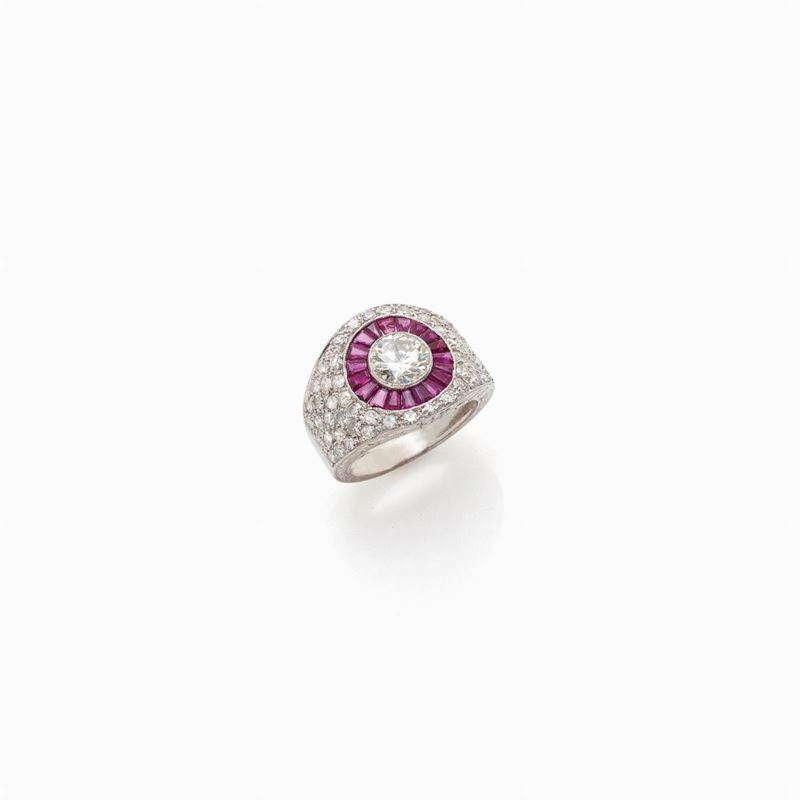 Anello in Platino con Diamante