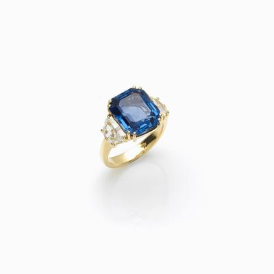 Anello Zaffiro Diamanti