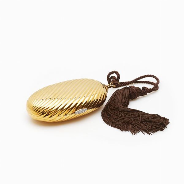 Gold clutch bag 