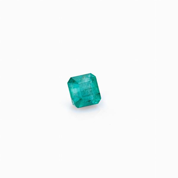 Smeraldo ottagonale  - Asta GIOIELLI E OROLOGI - Faraone Casa d'Aste