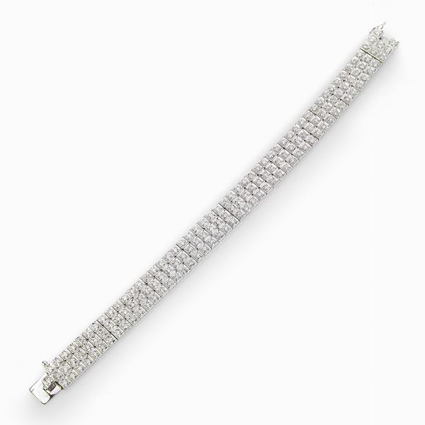 bracciale tennis oro e diamanti 