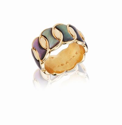 Anello Faraone Oro Madreperla Diamanti
