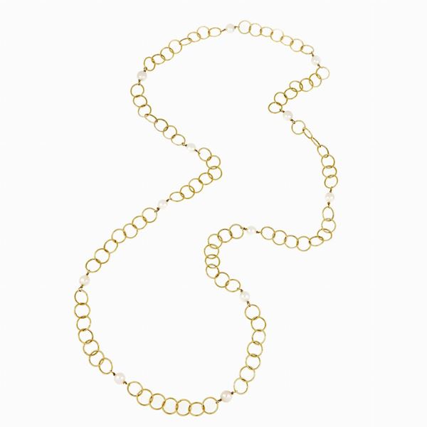 Gold and pearl necklace  - Auction GIOIELLI E OROLOGI - Faraone Casa d'Aste