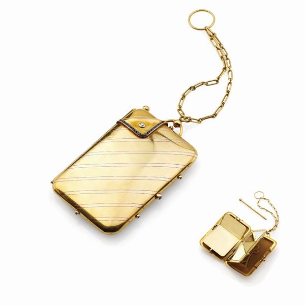 Trousse in oro giallo e rosa  - Asta Gioielli e orologi del XX secolo - Faraone Casa d'Aste