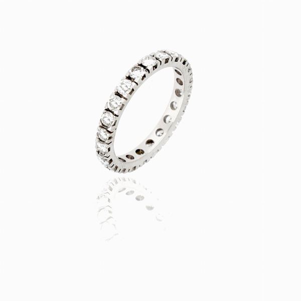 Gold diamond eternity ring