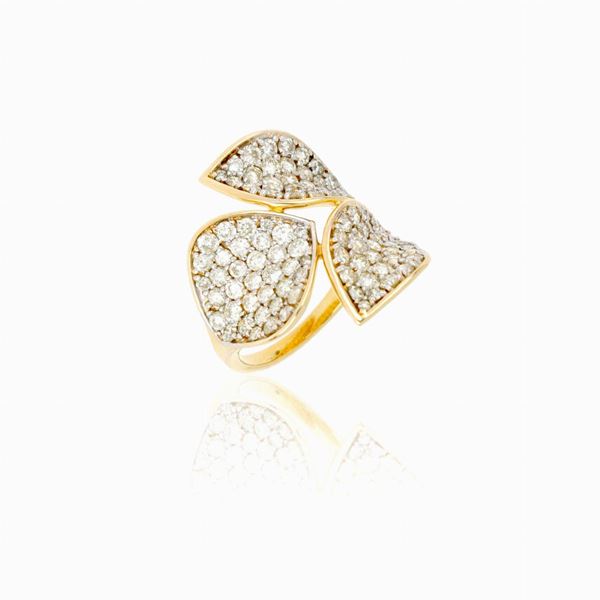Gold diamond ring   - Auction GIOIELLI E OROLOGI - Faraone Casa d'Aste