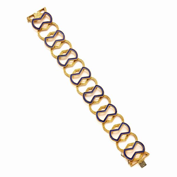 Bracciale in oro e smalto  - Asta GIOIELLI OROLOGI E LUXURY GOODS - Faraone Casa d'Aste