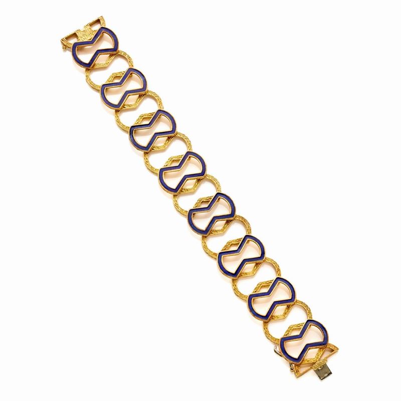 Bracciale in Oro e Smalto