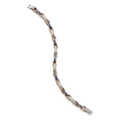 Bracciale Oro Rosa Bianco Zaffiri e Diamanti