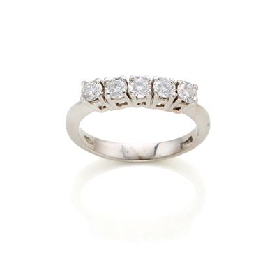 Anello Oro Bianco e Diamanti