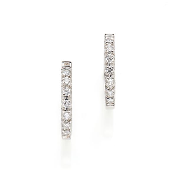 Orecchini oro bianco e diamanti