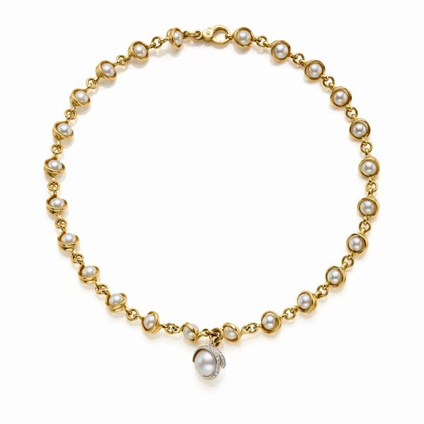 Pomellato : Collana Pomellato in oro e perle  - Asta GIOIELLI OROLOGI E LUXURY GOODS - Faraone Casa d'Aste