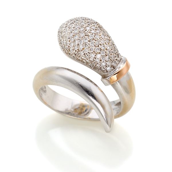 Anello oro e diamanti