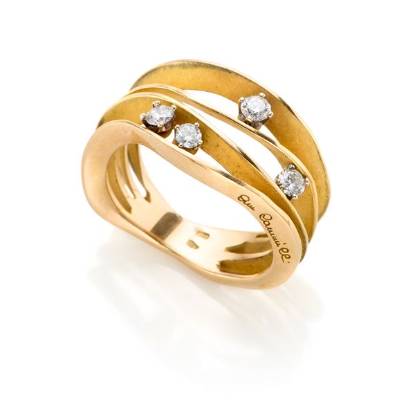 Anello oro e diamanti