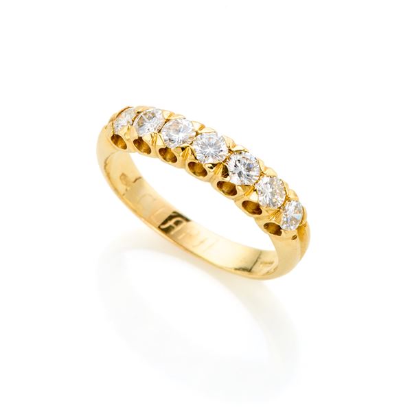 Anello oro diamanti  - Asta GIOIELLI OROLOGI E LUXURY GOODS - Faraone Casa d'Aste