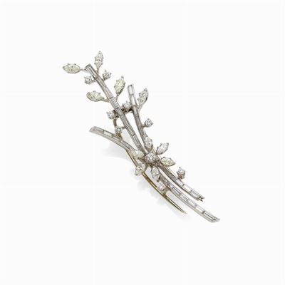 Spilla in Platino con Diamanti