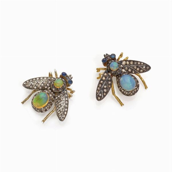 Due spille/pendenti in argento