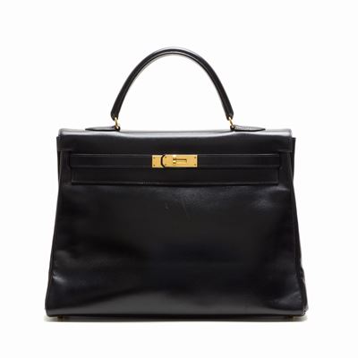 Hermes Kelly Box Nera 35 con Dustbag