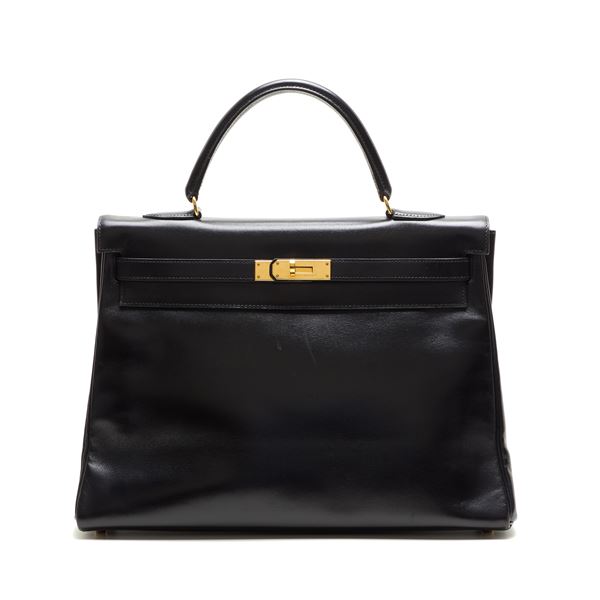 Hermes - Hermes Kelly box black 34 with dustbag