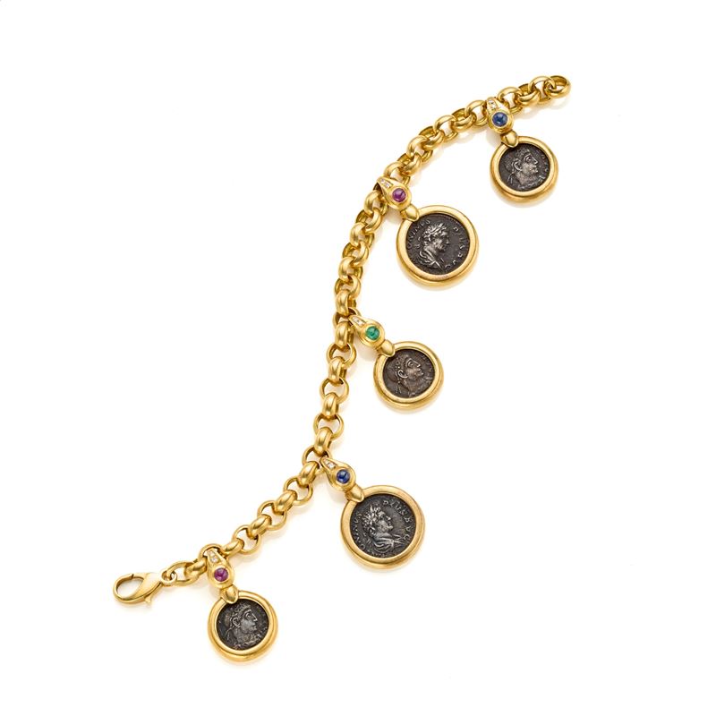 Bracciale Oro Giallo Monete