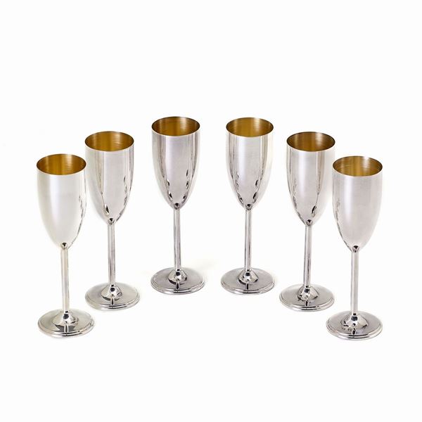 Set 6 silver flutes