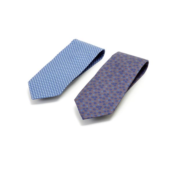 Gianni Campagna - Lotto composto da due cravatte sartoriali in seta Gianni Campagna
