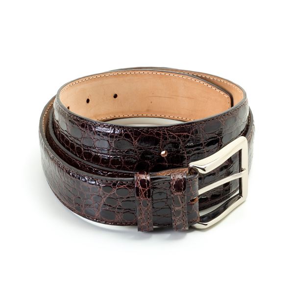 De Wan : De Wan crocodile belt  - Auction GIOIELLI OROLOGI E LUXURY GOODS - Faraone Casa d'Aste