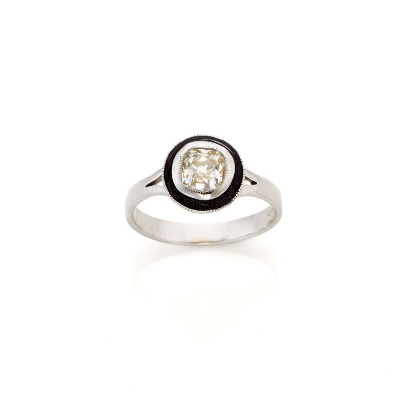 Anello Diamante Smalto