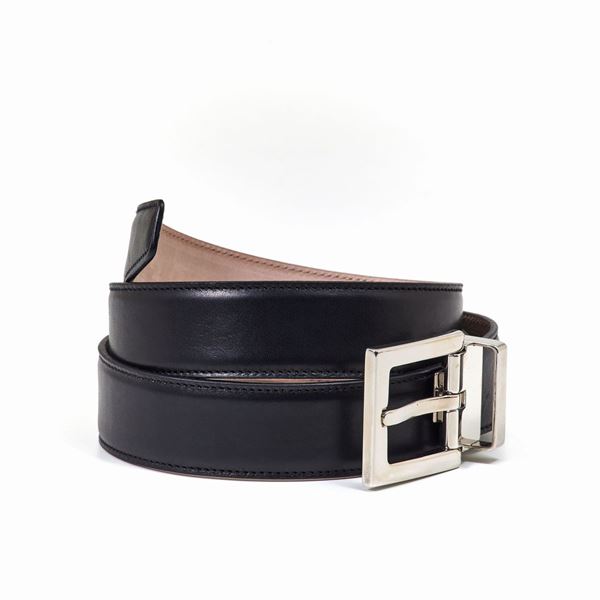 Dolce &amp; Gabbana : Cintura D&G pelle nera  - Asta GIOIELLI, OROLOGI E LUXURY GOODS - Faraone Casa d'Aste