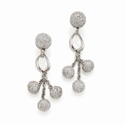 Orecchini in Oro Bianco e Diamanti