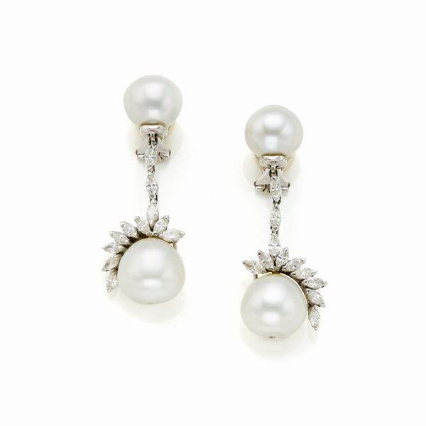 Orecchini in oro bianco e diamanti 