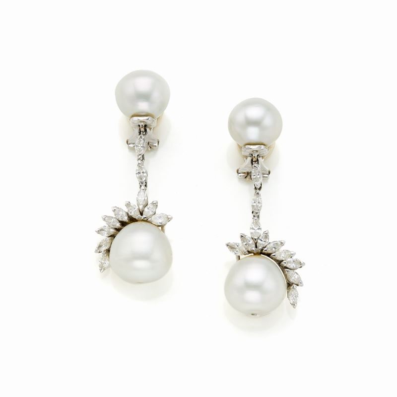 Orecchini in Oro Bianco e Diamanti