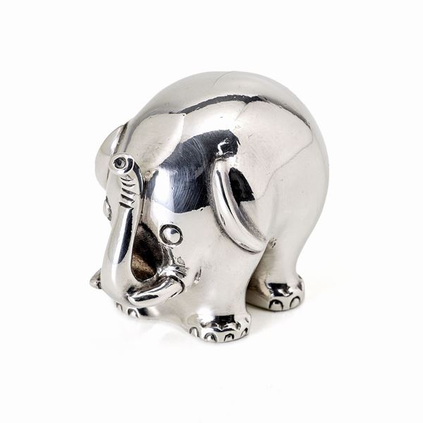 Faraone - Faraone paperweight elephant in silver
