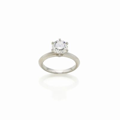 Anello Tiffany in Platino e Diamante